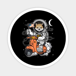 Astronaut Scooter Dogelon Mars ELON Coin To The Moon Crypto Token Cryptocurrency Blockchain Wallet Birthday Gift For Men Women Kids Magnet